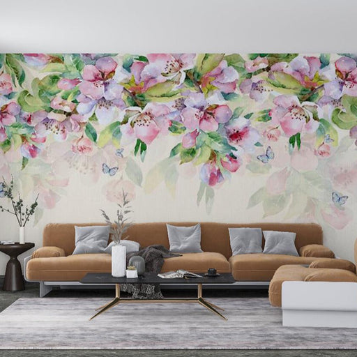 Flower Butterfly Mural Wallpaper | Flower Butterfly - Carving wallpaper