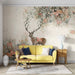 Flower Elk Wallpaper Mural | Natural Wind Mural Combining Flower Elk - Carving wallpaper