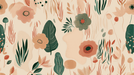 Flower pattern wallpaper mural | Multi colored vegetation - Carving wallpaper