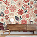 Flower Wallpaper Mural | Colorful Flowers - Carving wallpaper