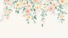 Flower wallpaper mural | Light toned plants - Carving wallpaper