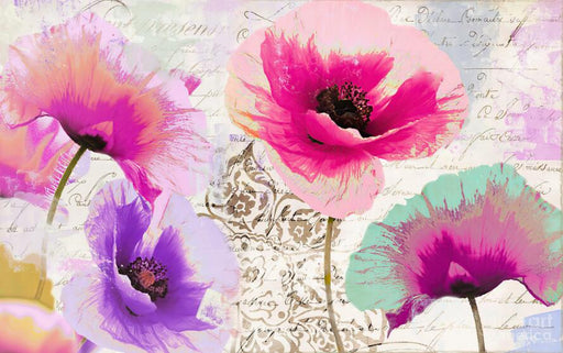 Flower wallpaper mural | romantic gorgeous, artistic sense - Carving wallpaper