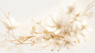 Flower Wallpaper Mural | White Flowers - Carving wallpaper