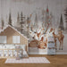Forest Animal Mural Wallpaper | Little Deer, Squirrel, Little Bird, Children - Carving wallpaper