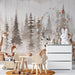 Forest Animal Mural Wallpaper | Little Deer, Squirrel, Little Bird, Children - Carving wallpaper