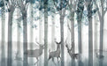 Forest Deer Shadow Wallpaper Mural | Natural and Quiet Wallpaper - Carving wallpaper