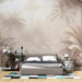 Forest Wallpaper Mural | Natural and Charming Beige - Carving wallpaper
