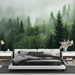 Forest Wallpaper Murals Nordic Forests and Mist - Carving wallpaper