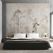 Forest wallpaper with modern and soft background - Carving wallpaper