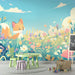 Fox Wallpaper | Sunshine Grassland Children's Fun Mural - Carving wallpaper