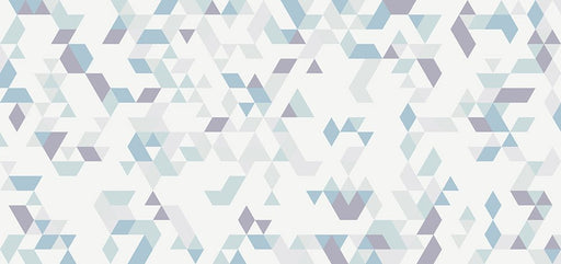 Geometric collage mural | Fresh toned geometric wallpaper - Carving wallpaper