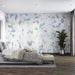 Geometric collage mural | Fresh toned geometric wallpaper - Carving wallpaper