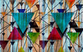 Geometric Color Triangle Wallpaper Mural | Pop Art Geometry - Abstract triangles, lines and bold colors for modern living spaces