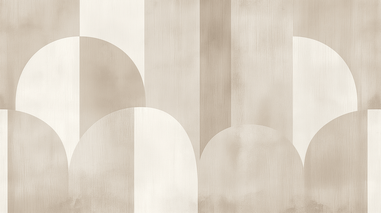Geometric Half circle Wallpaper Mural | White Half circle - Carving wallpaper
