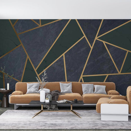 Geometric Line Mural Wallpaper | Showcasing Modern Fashion and Minimalist Style - Carving wallpaper