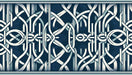 Geometric Line Wallpaper Mural | Blue and White Color Matching - Carving wallpaper