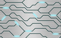 Geometric Line Wallpaper Mural | Silver Grey Bottom Geometric Line - Carving wallpaper