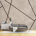 Geometric line wallpaper mural | Living room bedroom minimalist wabi sabi style decorative wall