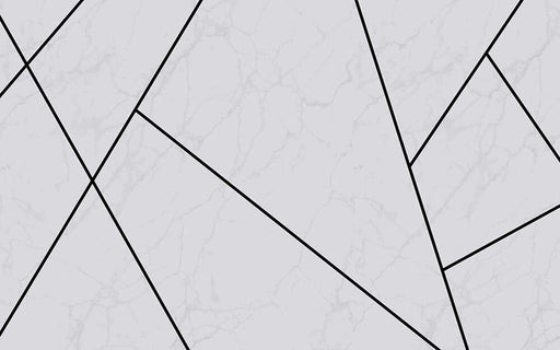 Geometric marble wallpaper | Geometric line decorative mural