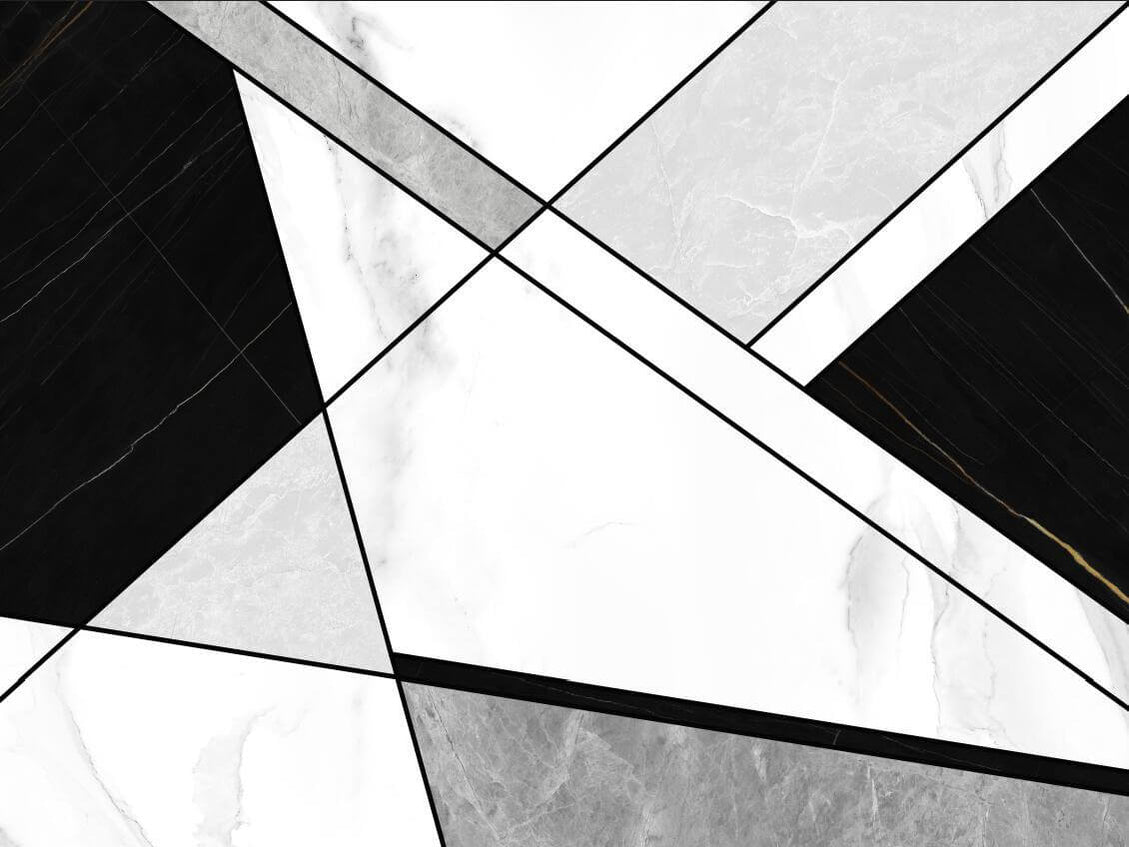 Geometric marble wallpaper mural | Modern geometric lines & stone ...