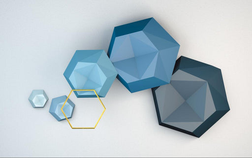 Geometric Mosaic wallpaper mural | modern simple, strong three - dimensional sense - Carving wallpaper