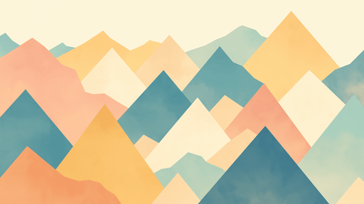 Geometric Mountain Wallpaper Mural | Colorful Mountains - Carving wallpaper