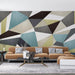 Geometric mural wallpaper | Colorful geometric splicing wallpaper - Carving wallpaper
