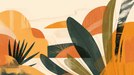 Geometric plant wallpaper mural | Geometric plant patterns - Carving wallpaper
