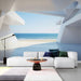 Geometric Sea View Wallpaper Mural | Ocean Wind - Carving wallpaper
