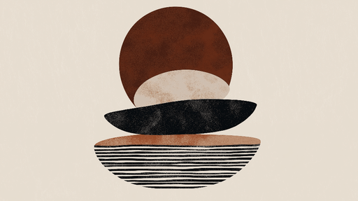 Geometric Shape Abstract Wallpaper Mural | Combination of Circle and Ellipse - Carving wallpaper