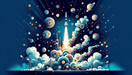 Geometric Space Wallpaper | During Rocket Takeoff - Carving wallpaper