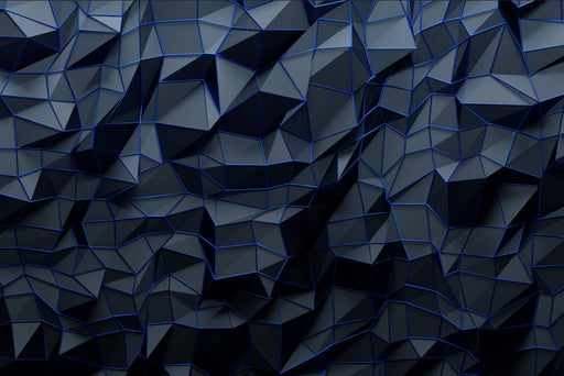 Geometric Splicing Deep Blue Wallpaper Mural | Modern Fashion Style - Carving wallpaper