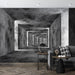 Geometric Tunnel Mural Wallpaper | Creating a Cold and Deep Atmosphere - Carving wallpaper