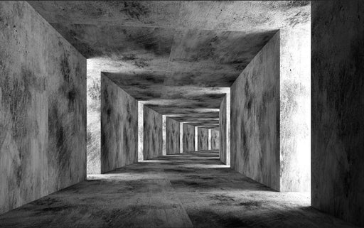 Geometric Tunnel Mural Wallpaper | Creating a Cold and Deep Atmosphere - Carving wallpaper