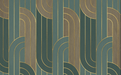 Geometric Wallpaper | Decorative Art Murals in Blue and Gold Styles - Carving wallpaper
