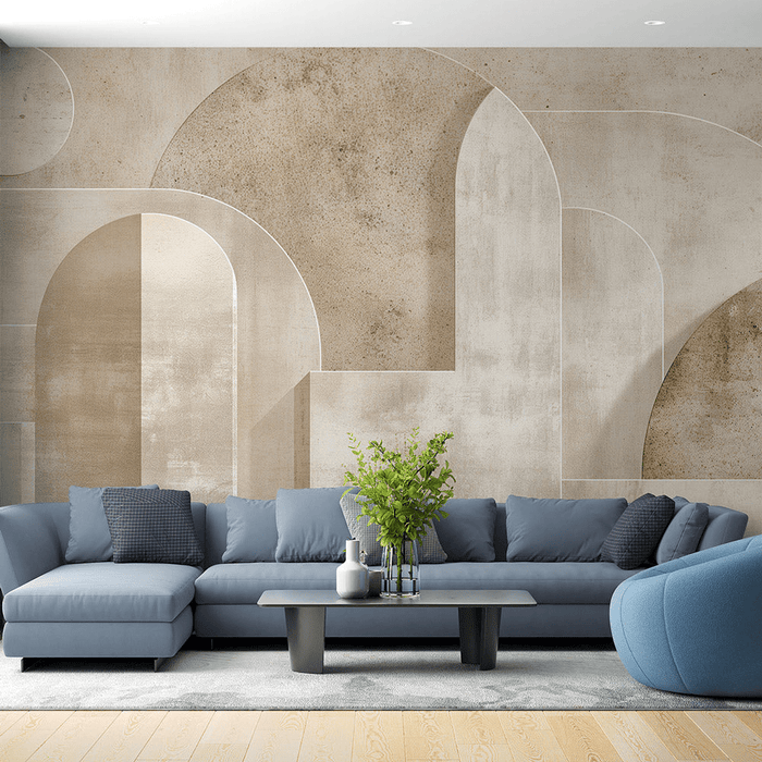 Geometric Wallpaper | Decorative Art Wallpaper in Stone Shape - Carving wallpaper