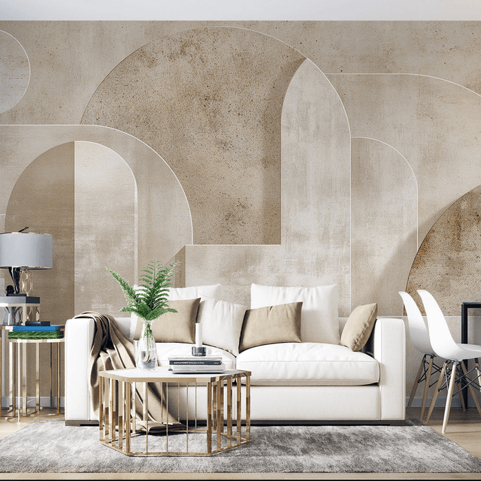 Geometric Wallpaper | Decorative Art Wallpaper in Stone Shape - Carving wallpaper