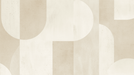 Geometric Wallpaper Mural | Beige Geometric Shapes - Carving wallpaper