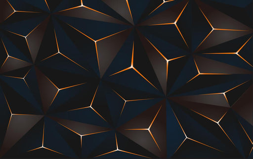 Geometric Wallpaper Mural | Black Brown Geometry - Carving wallpaper
