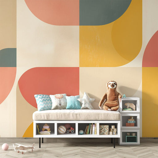 Geometric Wallpaper Mural | Colorful Splicing Wallpaper - Carving wallpaper