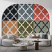 Geometric Wallpaper Mural | Geometric Pattern - Carving wallpaper