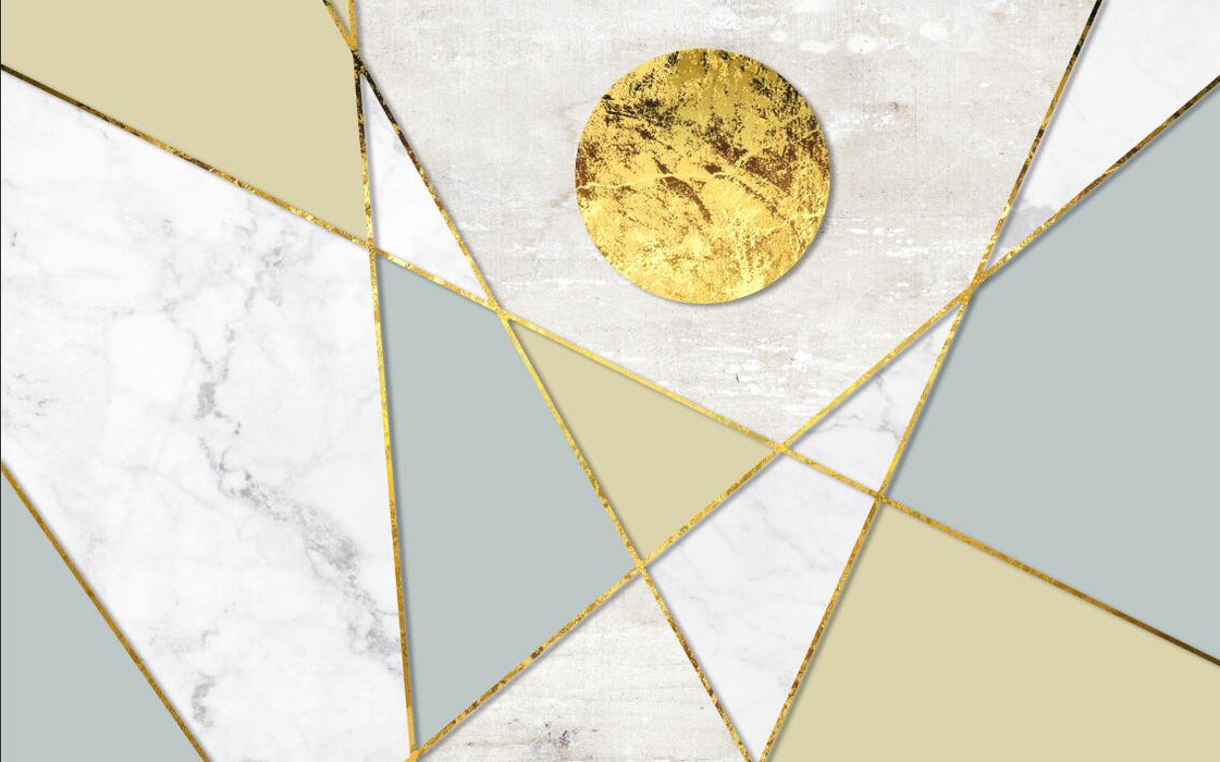 Geometric wallpaper mural | modern simple style - Carving wallpaper