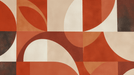 Geometric Wallpaper Mural | Warm Color Abstract Art - Carving wallpaper