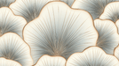 Ginkgo Leaf Geometric Wallpaper Mural | Metal Lines - Carving wallpaper