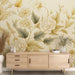 Golden Flower Wallpaper Mural | Elegant Flowers - Carving wallpaper