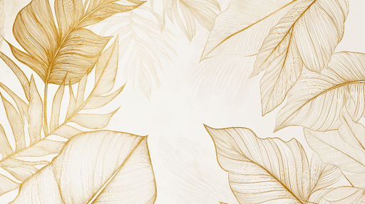 Golden leaf texture wallpaper mural | Gold and white - Carving wallpaper
