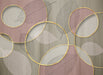 Golden Ring Leaf Shadow Mural Wallpaper | Interwoven Ring Leaf Wallpaper - Carving wallpaper