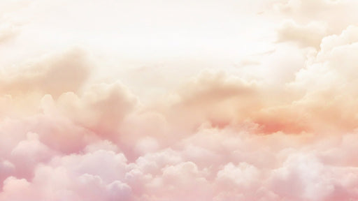 Gradient Cloud Wallpaper Mural | Pink and Orange Realistic Clouds - Carving wallpaper