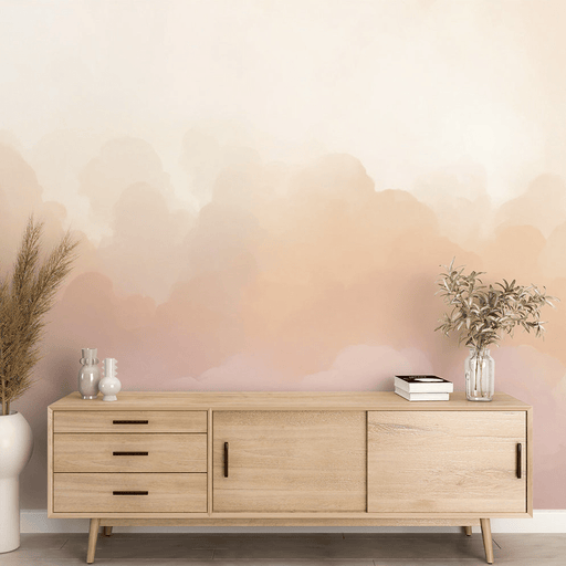 Gradient cloud wallpaper with pink and orange clouds - Carving wallpaper