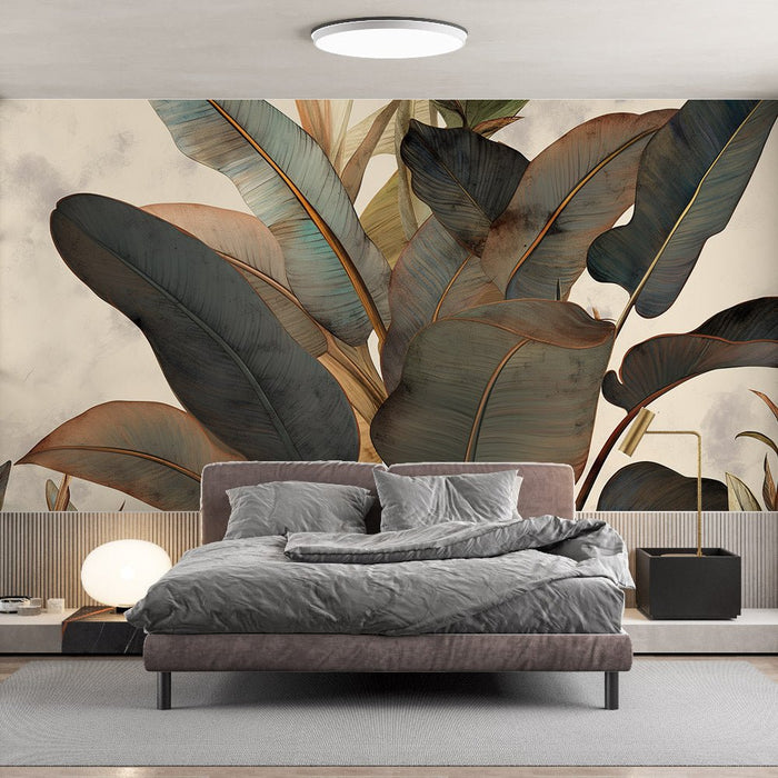 Green and Brown | Tropical Jungle Wallpaper - Carving wallpaper